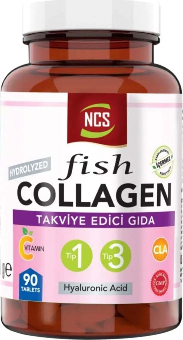 Ncs Type 1-3 Balık Kollajen Cla Biotin 90 Tablet Çinko Collagen Hyaluronic Acid