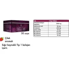 Naturalnest Collagen 30 Saşe Vitamin Kompleks Çilek Aromalı