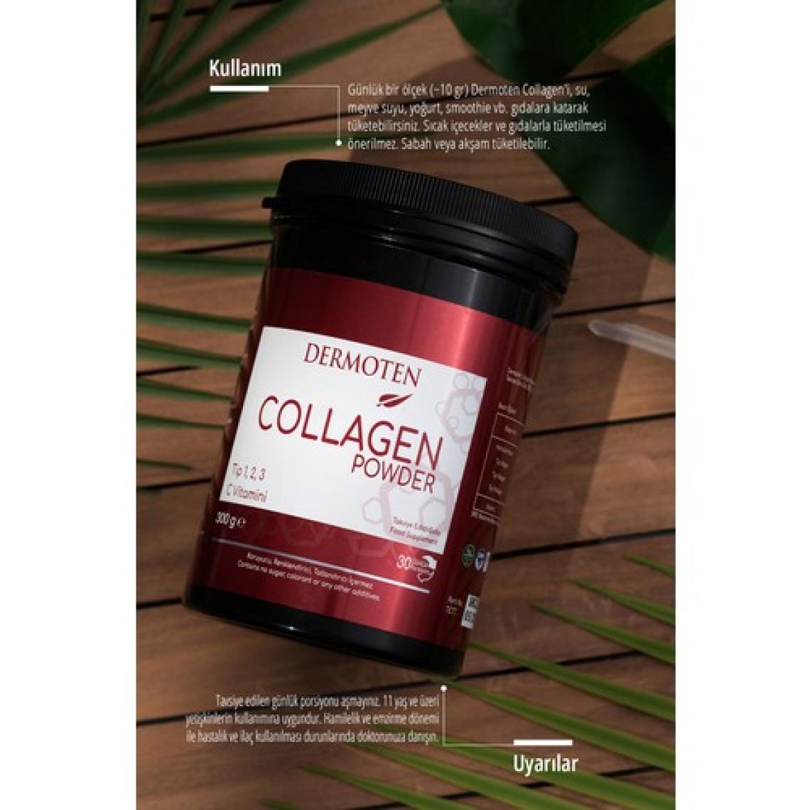 Dermoten Collagen Plus Powder 300 G - Toz  (30 Günlük Porsiyon)