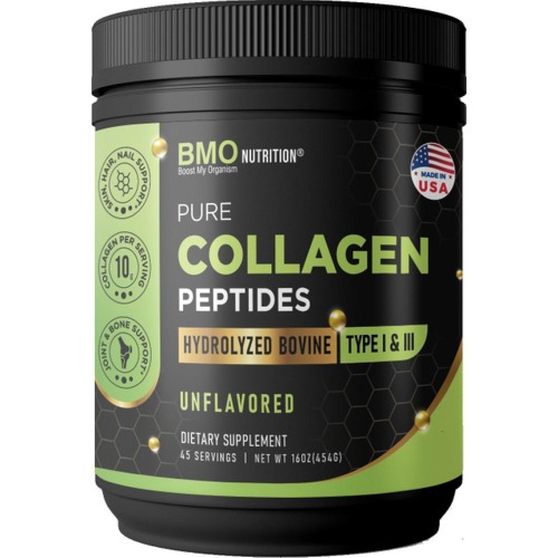 Bmo Nutrition Pure Collagen Peptides 10.000 Mg Saf Hidrolize Toz  454gr Aromasız