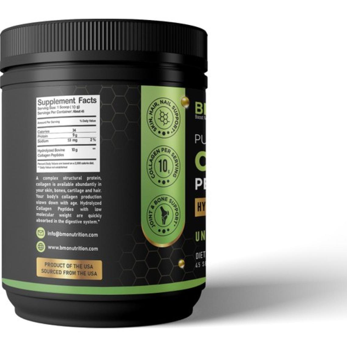 Bmo Nutrition Pure Collagen Peptides 10.000 Mg Saf Hidrolize Toz  454gr Aromasız