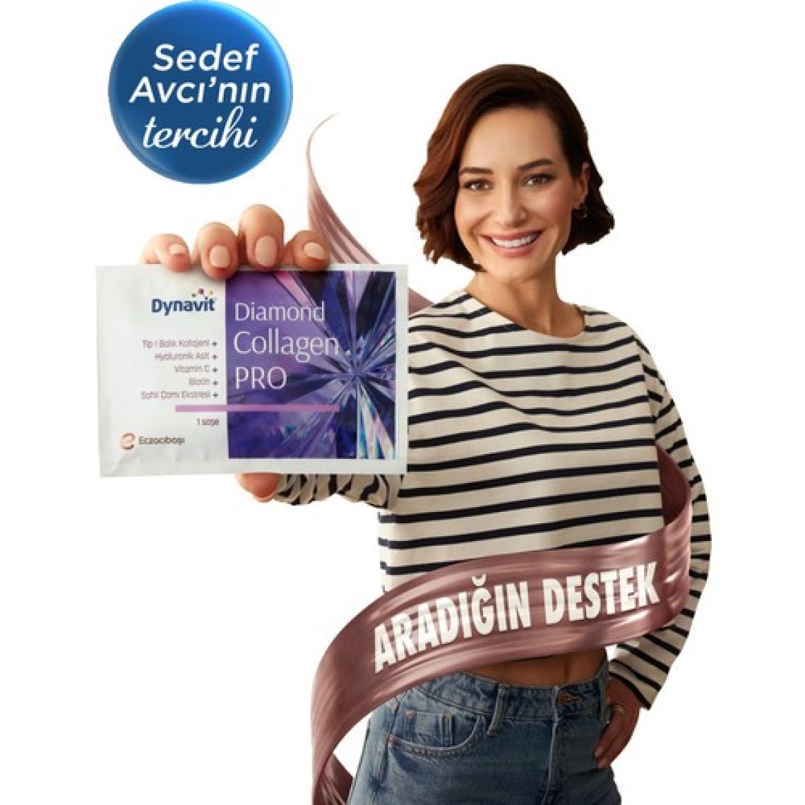 Dynavıt Diamond Collagen PRO 30 Saşe - Hidrolize Peptit Tip 1 Balık Kolajeni, Hyaluronik Asit, Biotin