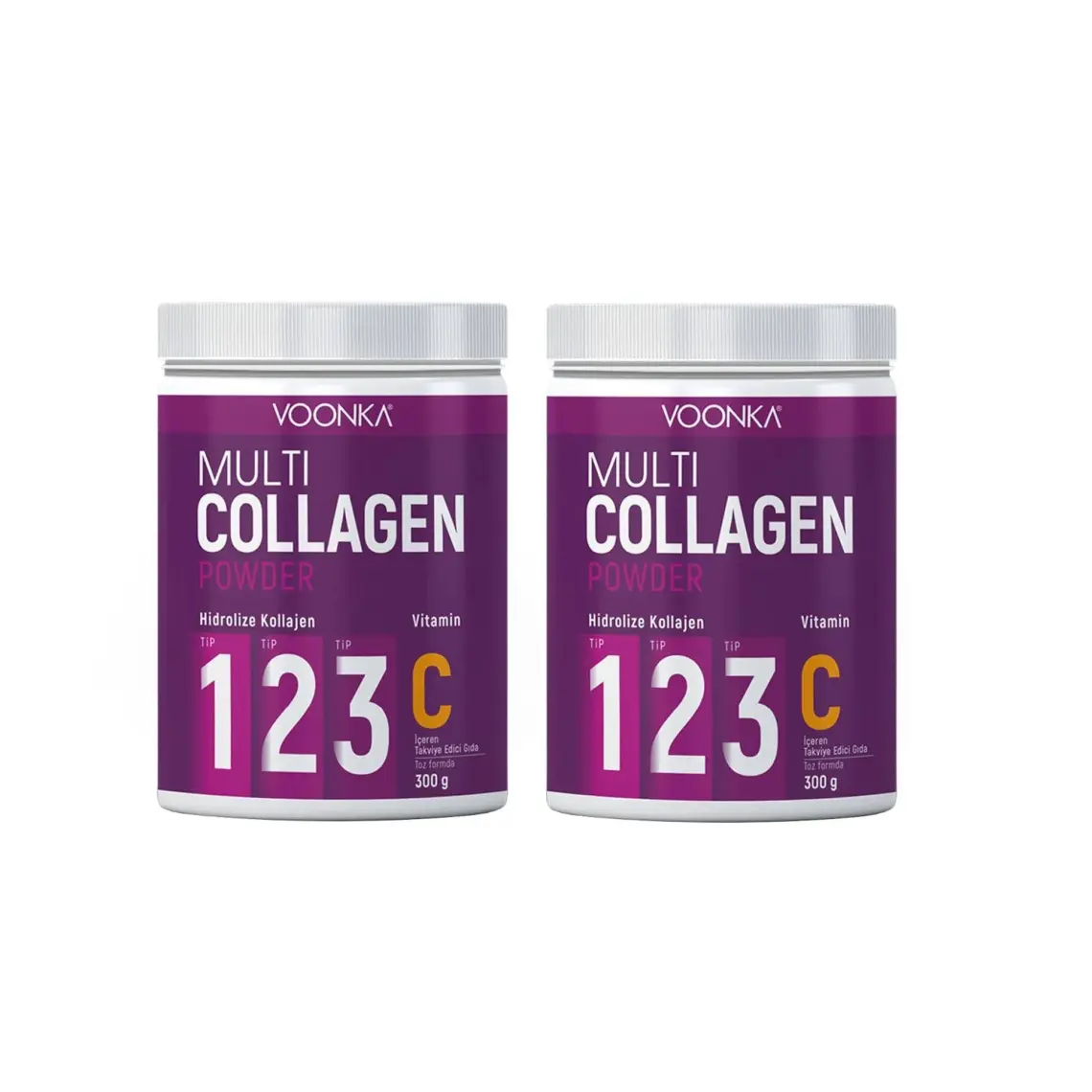 Voonka Multi Collagen Powder 300 gr x2 Avantajlı Kampanya 1 Alana 1 Bedava!!