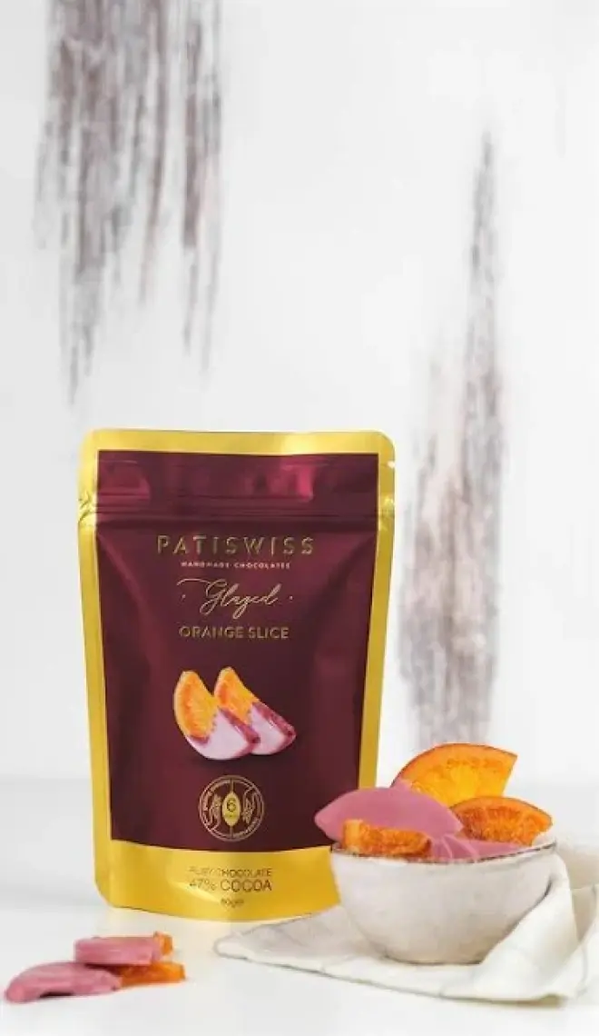 Patiswiss Glazed Ruby Çikolatalı Portakal Dilimi 80g