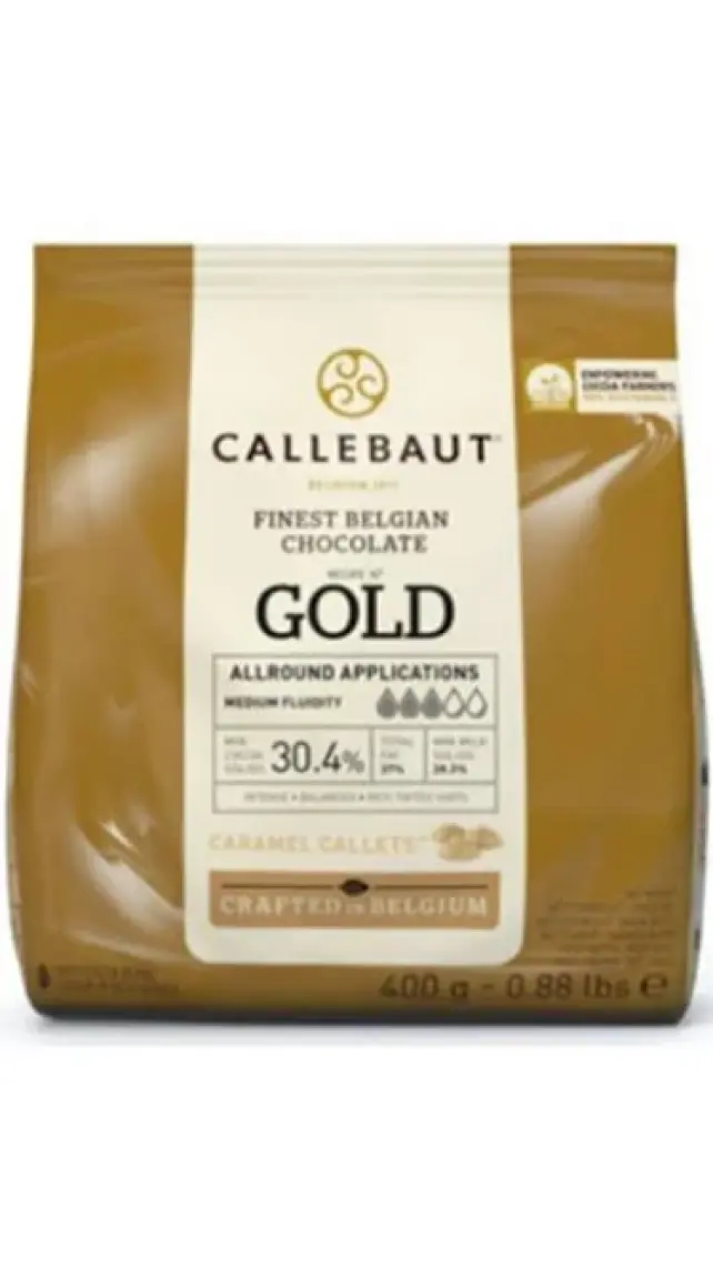 Callebaut Gold Karamel Kuvertür Drop Çikolata 400 gr