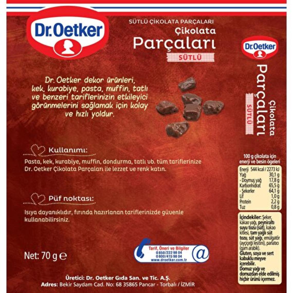 Dr. Oetker Çikolata Parçaları Sütlü