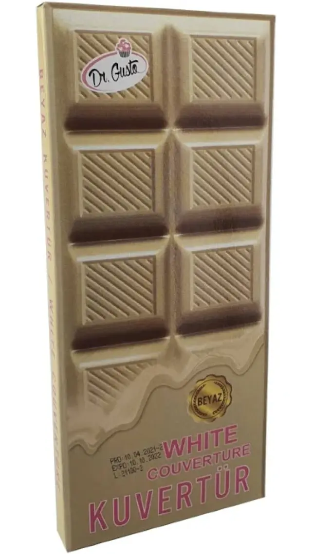 Dr. Gusto  Kuvertür Mini Çikolata Beyaz 200 gr