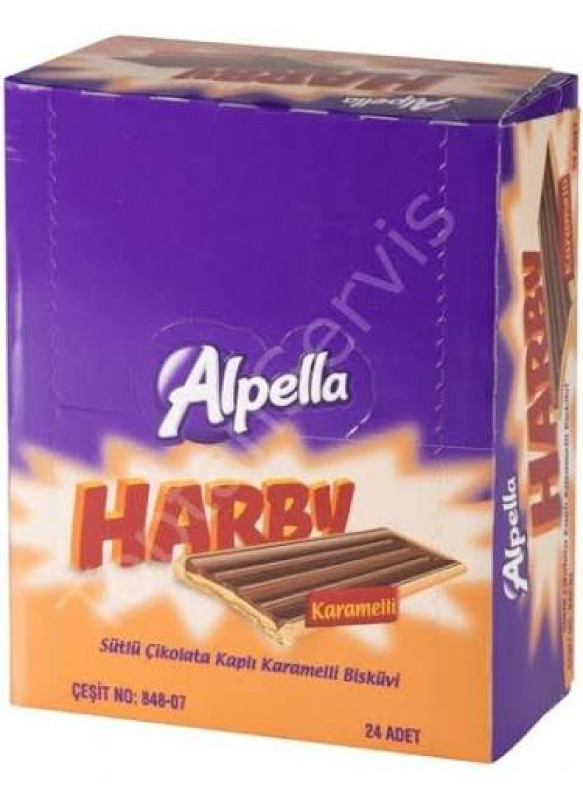 Ülker Alpella Harby Karamelli Kaplamalı Bisküvi 25 gr 24'lü