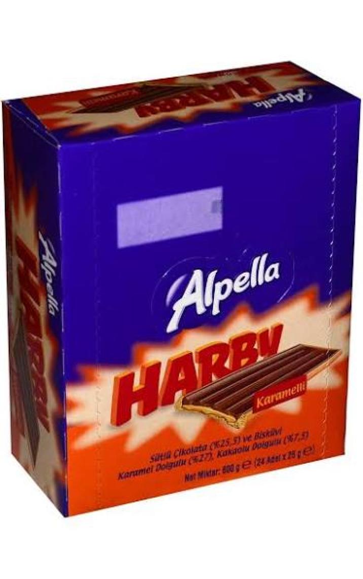 Ülker Alpella Harby Karamelli Kaplamalı Bisküvi 25 gr 24'lü