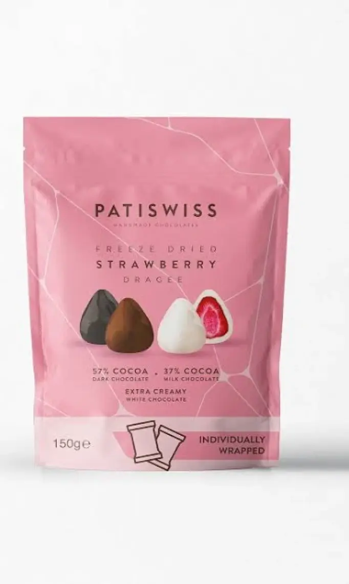 Patiswiss Karışık Çikolatalı Çilek Draje 150g