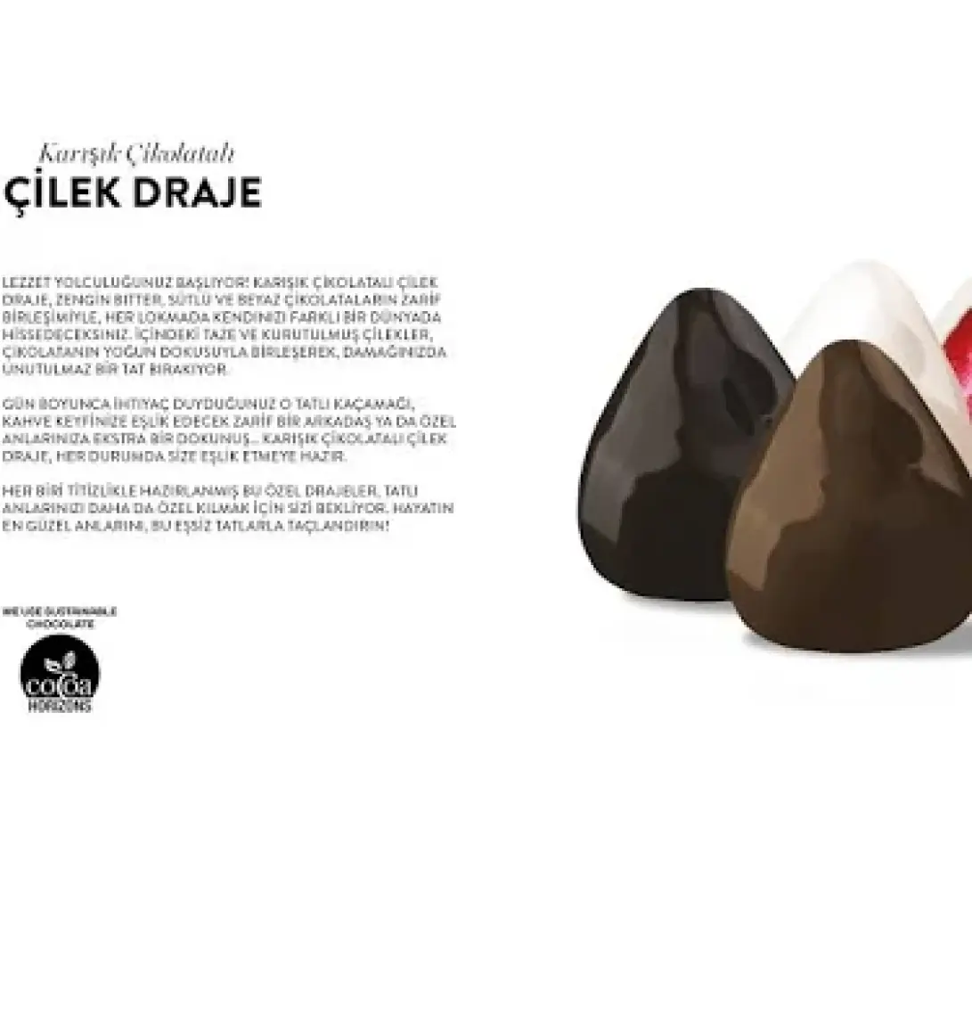 Patiswiss Karışık Çikolatalı Çilek Draje 150g