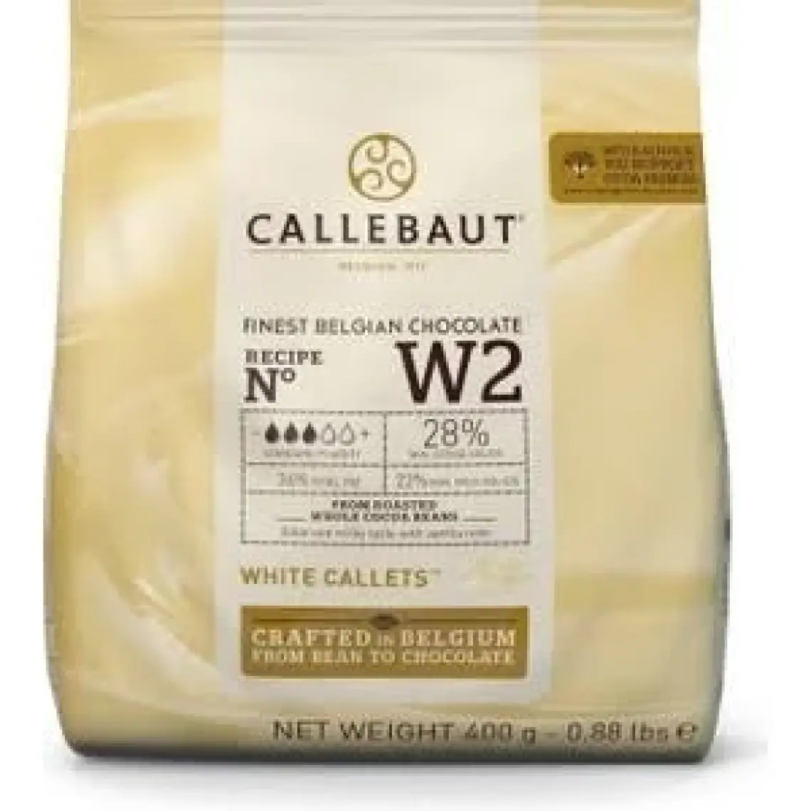 Callebaut W2 Beyaz Kuvertür Drop Çikolata 2.5 Kg