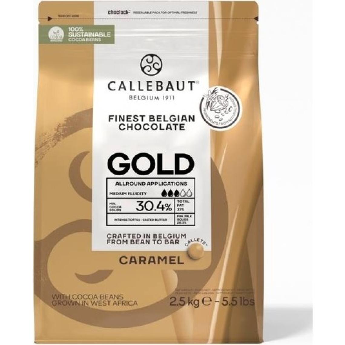 Callebaut Gold Karamel Kuvertür Drop Çikolata 2.5 Kg