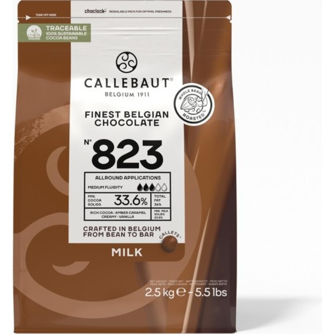 Callebaut 823 Sütlü Kuvertür Drop Çikolata 2.5 Kg