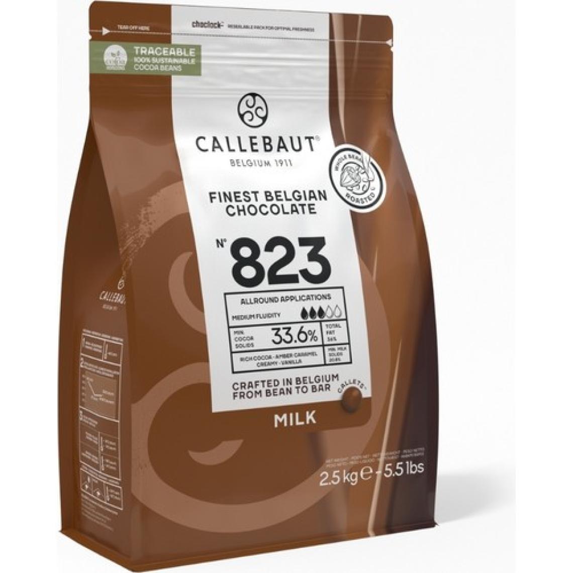 Callebaut 823 Sütlü Kuvertür Drop Çikolata 2.5 Kg