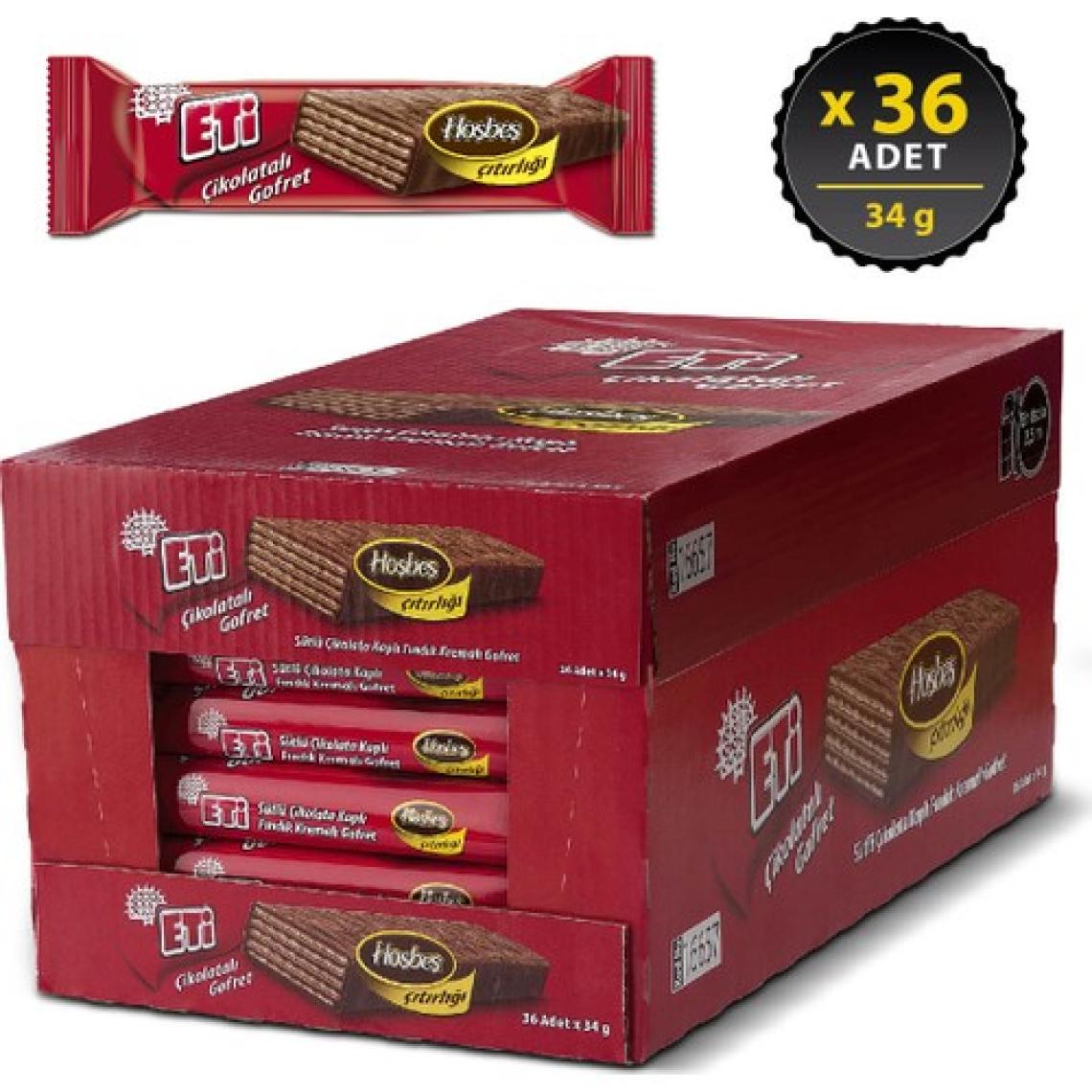 Eti Sütlü Çikolatalı Gofret 34 g x 36 Adet