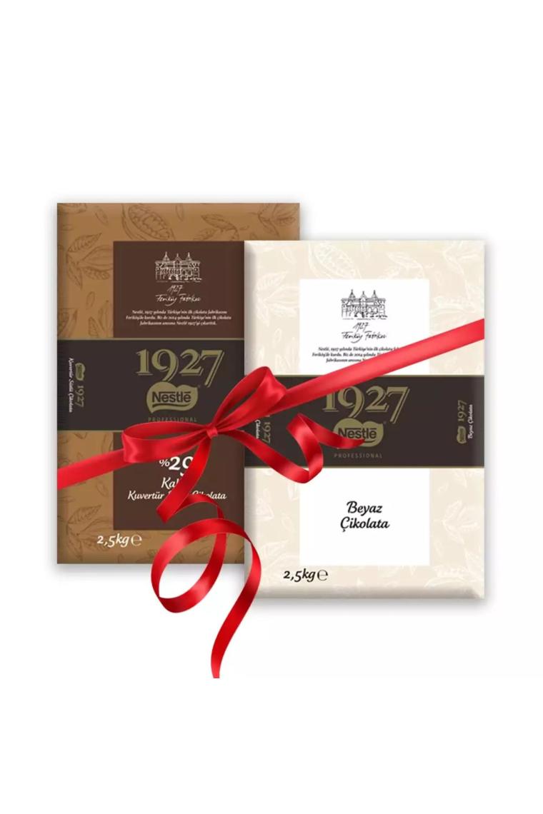 Professional Beyaz Kuvertür 2.5 Kg Professional Sütlü Kuvertür 2.5 Kg. 2'li Set