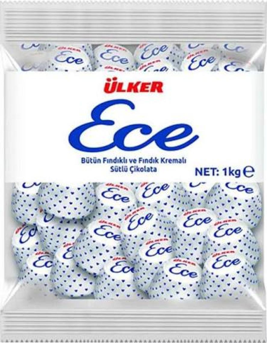 Ülker Ece İkramlık Çikolata Fındıklı Poşet 1 Kg