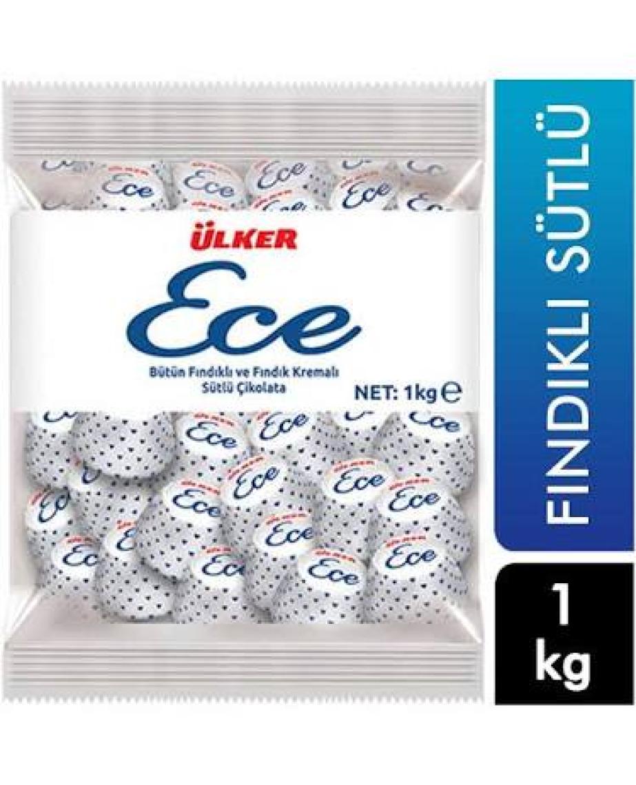 Ülker Ece İkramlık Çikolata Fındıklı Poşet 1 Kg