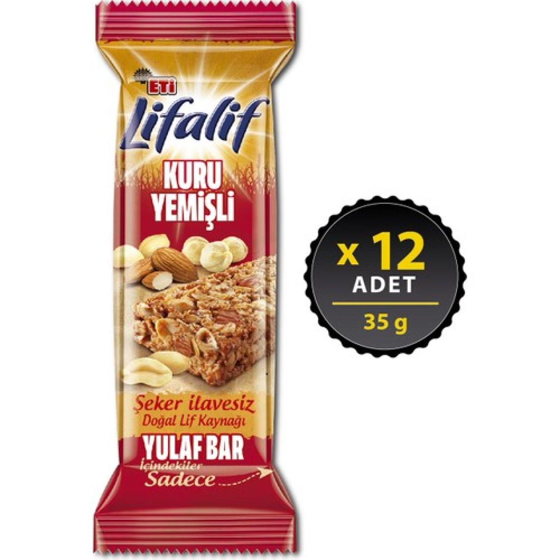 Eti Lifalif Kuru Yemişli Yulaf Bar 35 g x 12 Adet