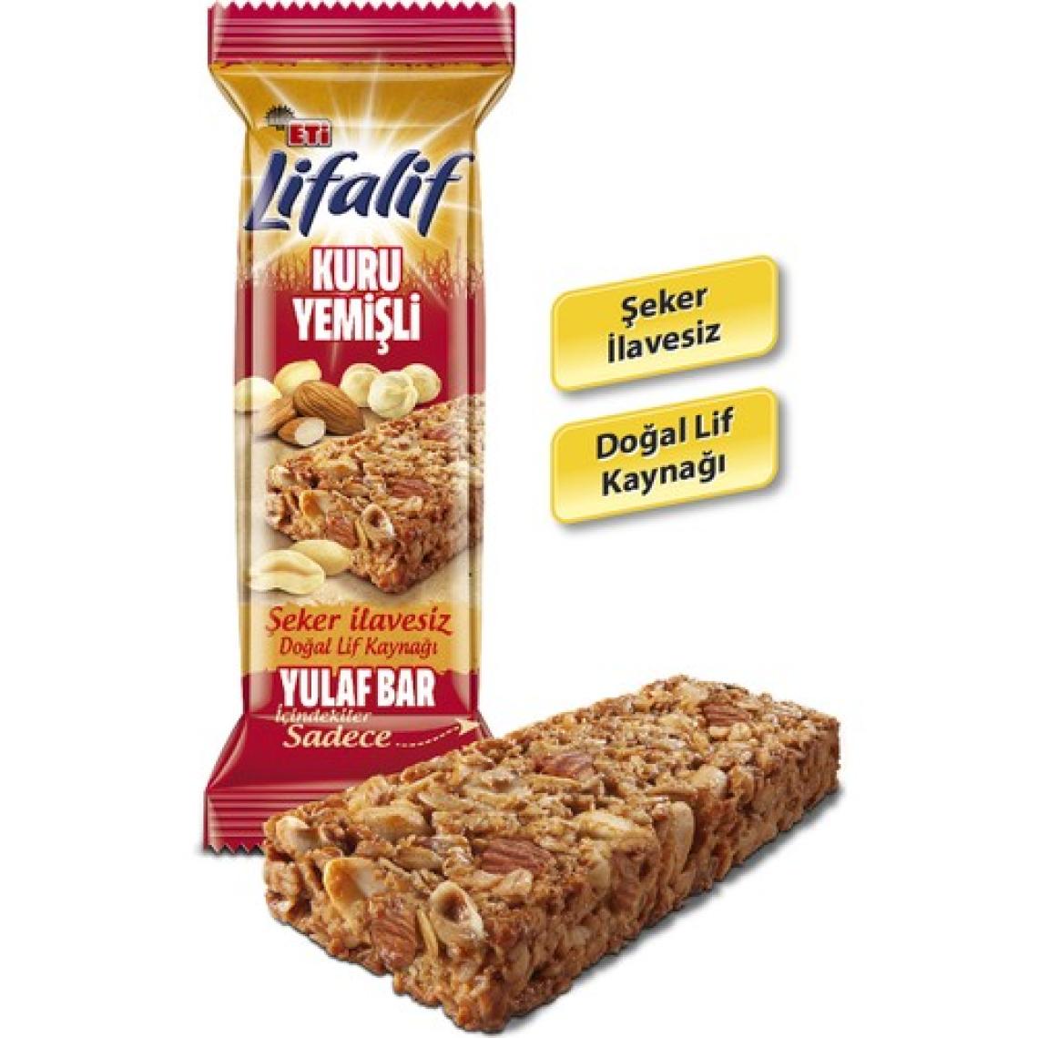 Eti Lifalif Kuru Yemişli Yulaf Bar 35 g x 12 Adet
