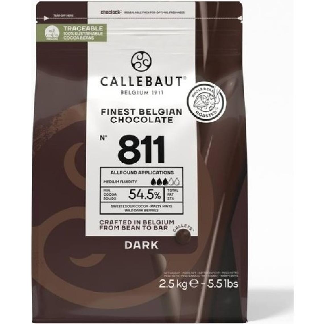 Callebaut 811 Bitter Kuvertür Drop Çikolata 2.5 Kg