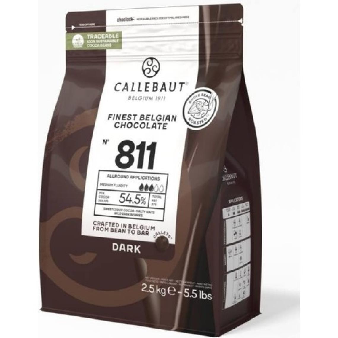 Callebaut 811 Bitter Kuvertür Drop Çikolata 2.5 Kg
