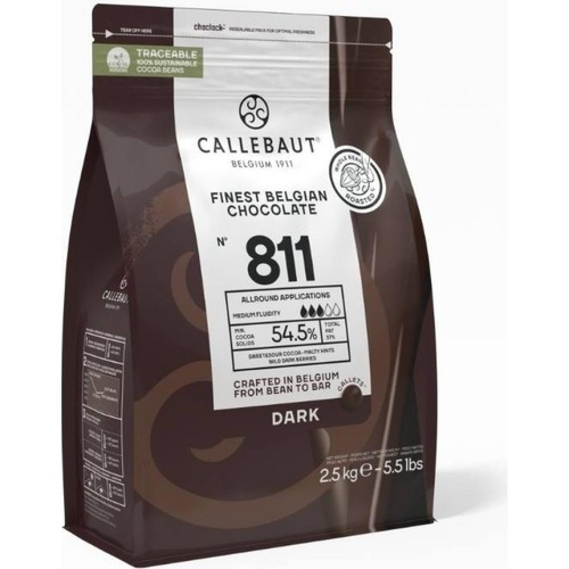 Callebaut 811 Bitter Kuvertür Drop Çikolata 2.5 Kg