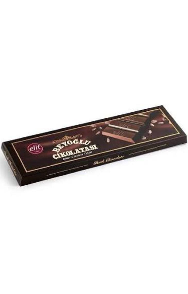 Elit Meşhur Beyoğlu Çikolatası Bitter Tablet Çikolata 300g Glutensiz