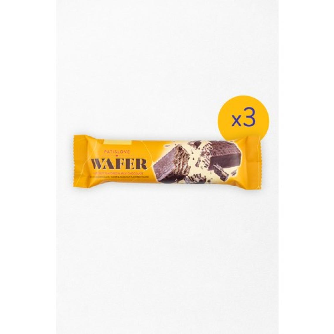 Patiswiss Patislove Wafer Gofret Sütlü Çikolatalı Fındık Aromalı 36G x 3 Adet