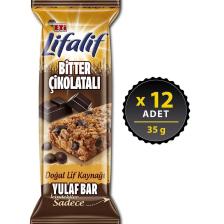 Lifalif Bitter Çikolatalı Yulaf Bar 35 g x 12 Adet