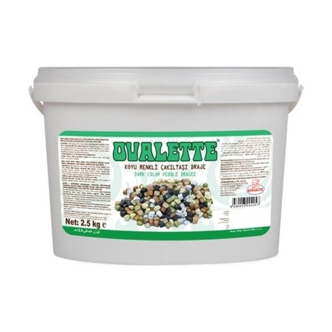 Ovalette Koyu Renkli Çakıl Taşı Çikolata Draje 2,5 kg
