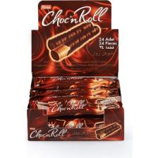 Elvan Choc N Roll Kakao Kaplamalı Fındık Kremalı Roll Gofret 18 Gr. 24 Adet (1 Kutu)