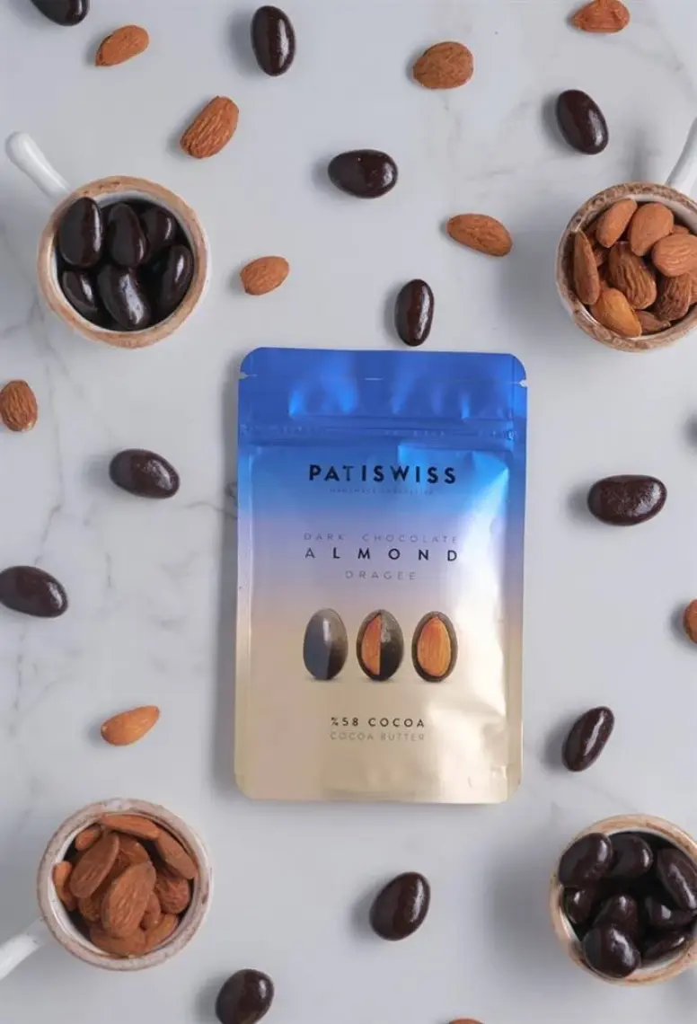 Patiswiss Dolce Karamel Çikolatalı Badem Draje 80g
