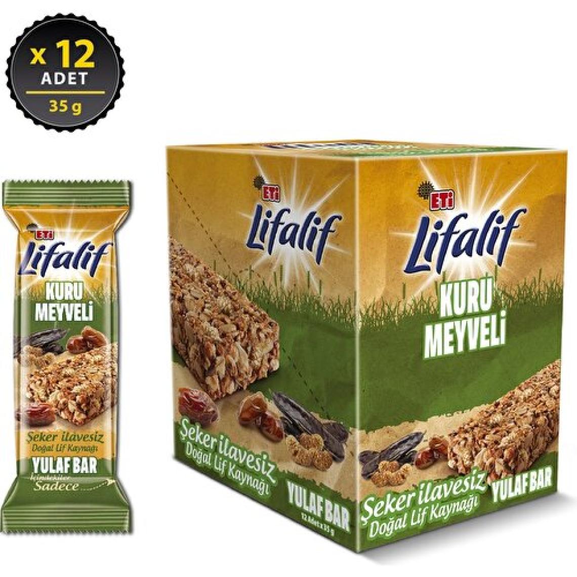Eti Lifalif Kuru Meyveli Yulaf Bar 35 g x 12 Adet