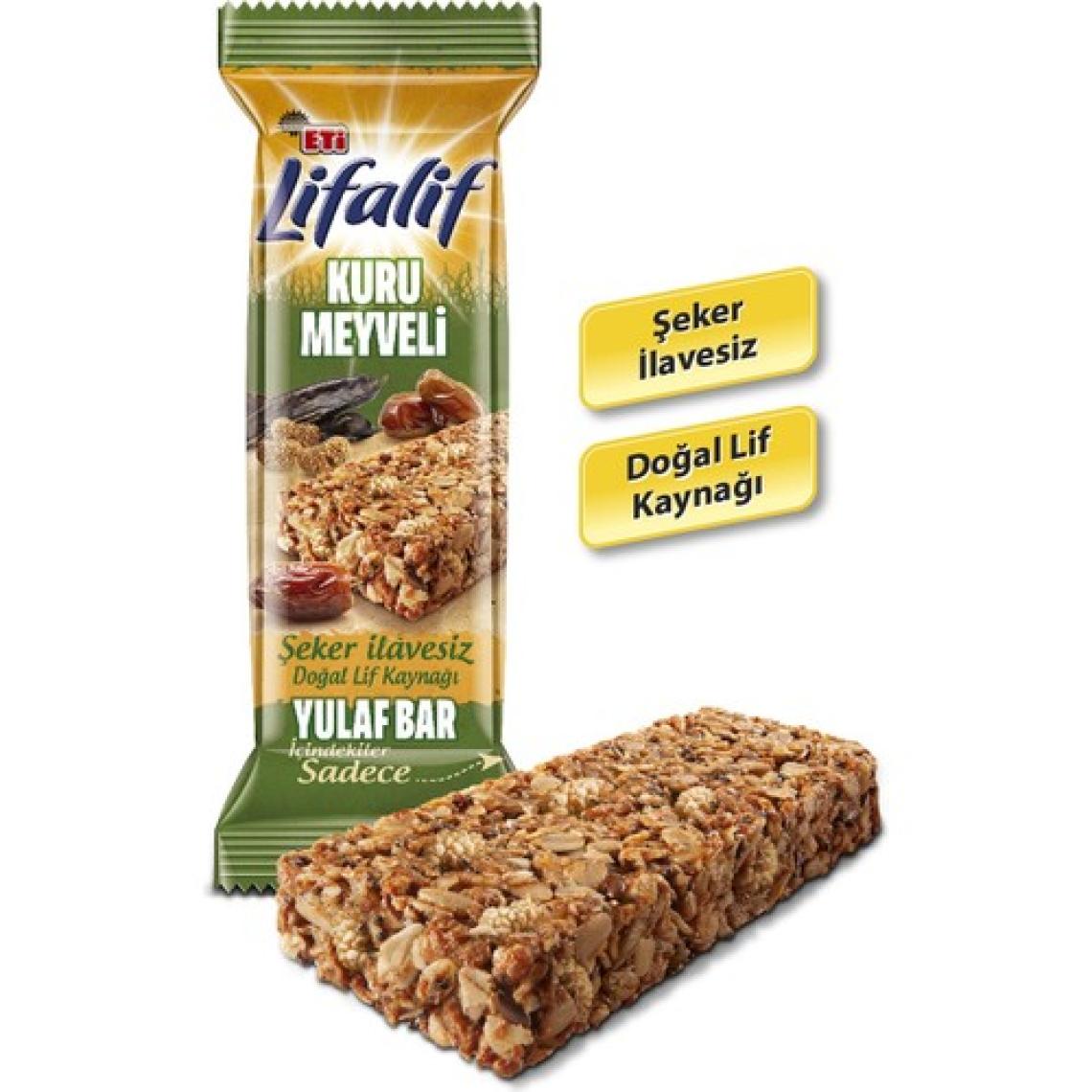 Eti Lifalif Kuru Meyveli Yulaf Bar 35 g x 12 Adet