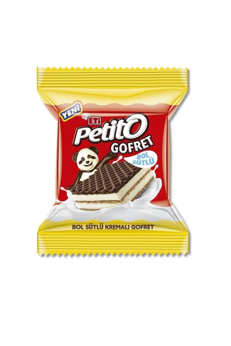 Petito Bol Sütlü KremalI Sade Kakaolu Gofret 26 g x 24 Adet