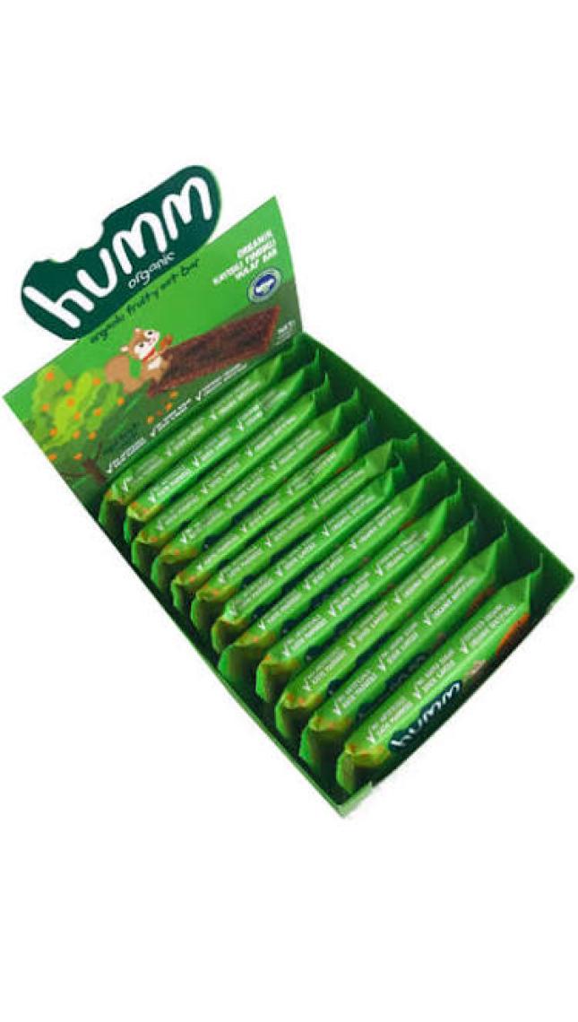 Humm Organic - Organik Vegan Kayısılı ve Fındıklı Yulaf Bar Atıştırmalık Paketi - 12 Adet