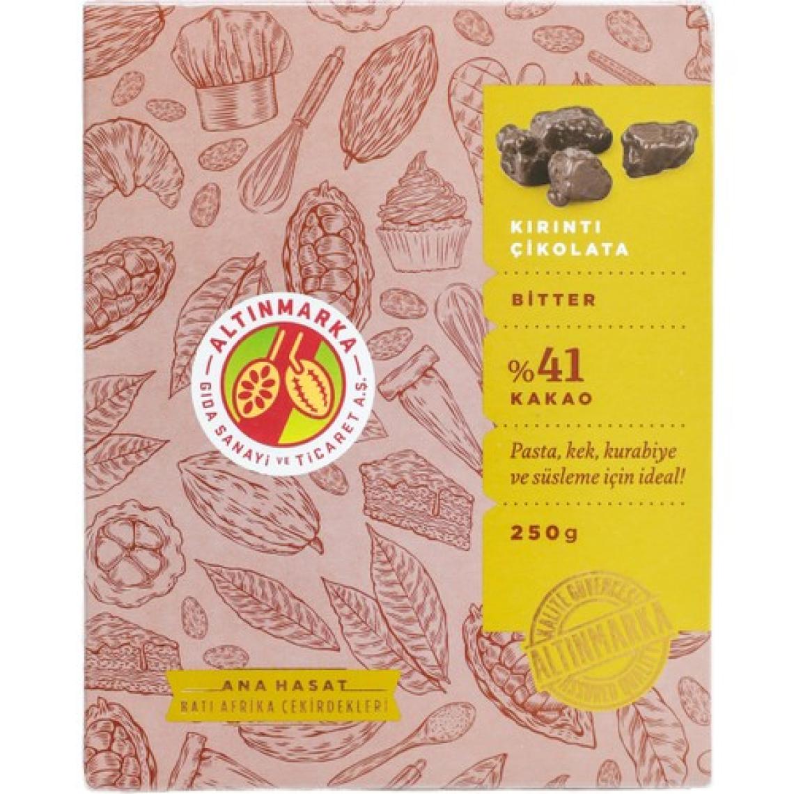 Altınmarka Alt308 Bitter Kırıntı Çikolata 4-7 mm Parlak 250 gr