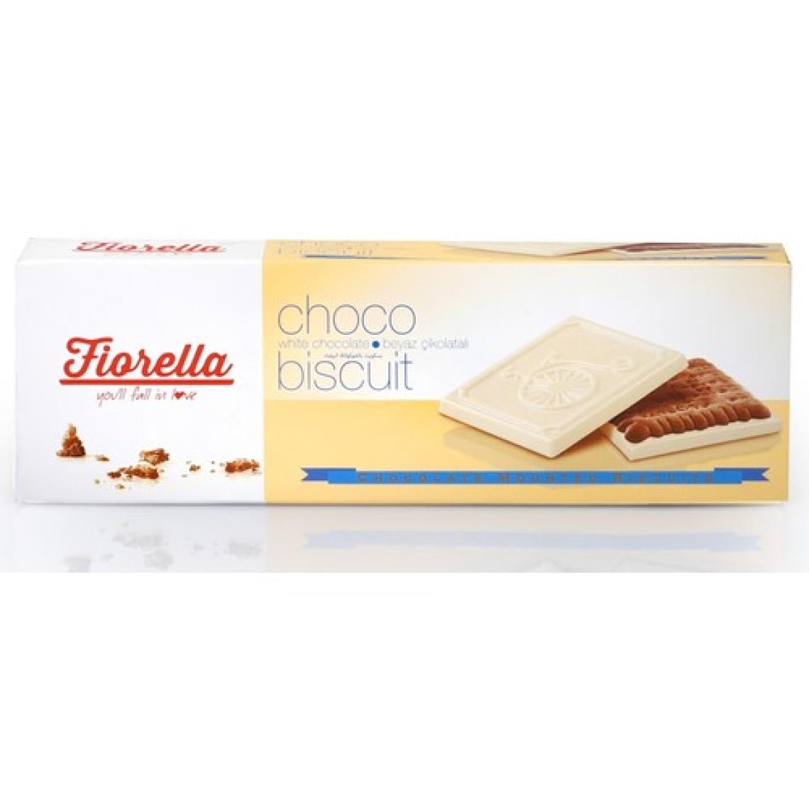 Fiorella Chocobiscuit Beyaz Çikolatalı Kakaolu Bisküvi 102 Gr. 6 Adet (1 Kutu)