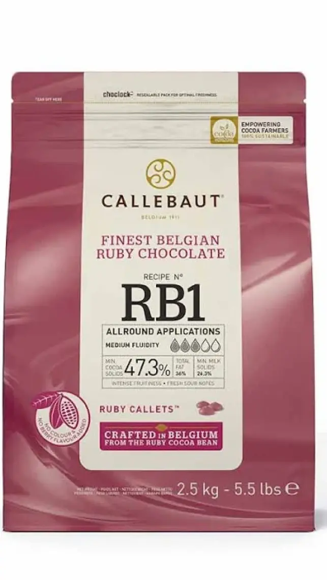 Callebaut Ruby Rb1 Kuvertür Drop Çikolata 2,5 Kg