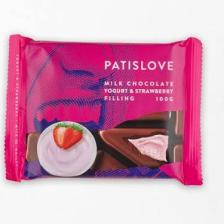 Patiswiss Guilty Çilekli Yoğurt Dolgulu Sütlü Tablet Çikolata 100 gr