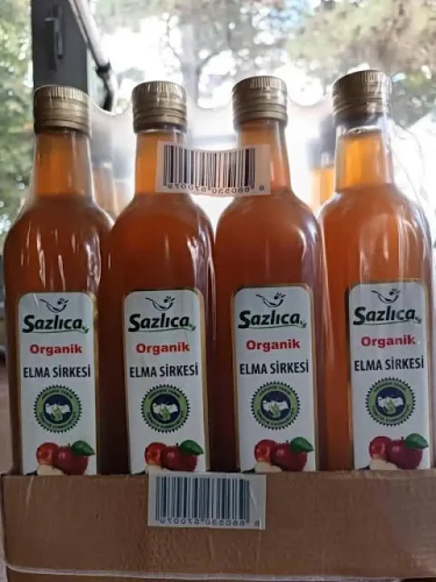 Sazlıca Organik Elma Sirkesi 500 ml