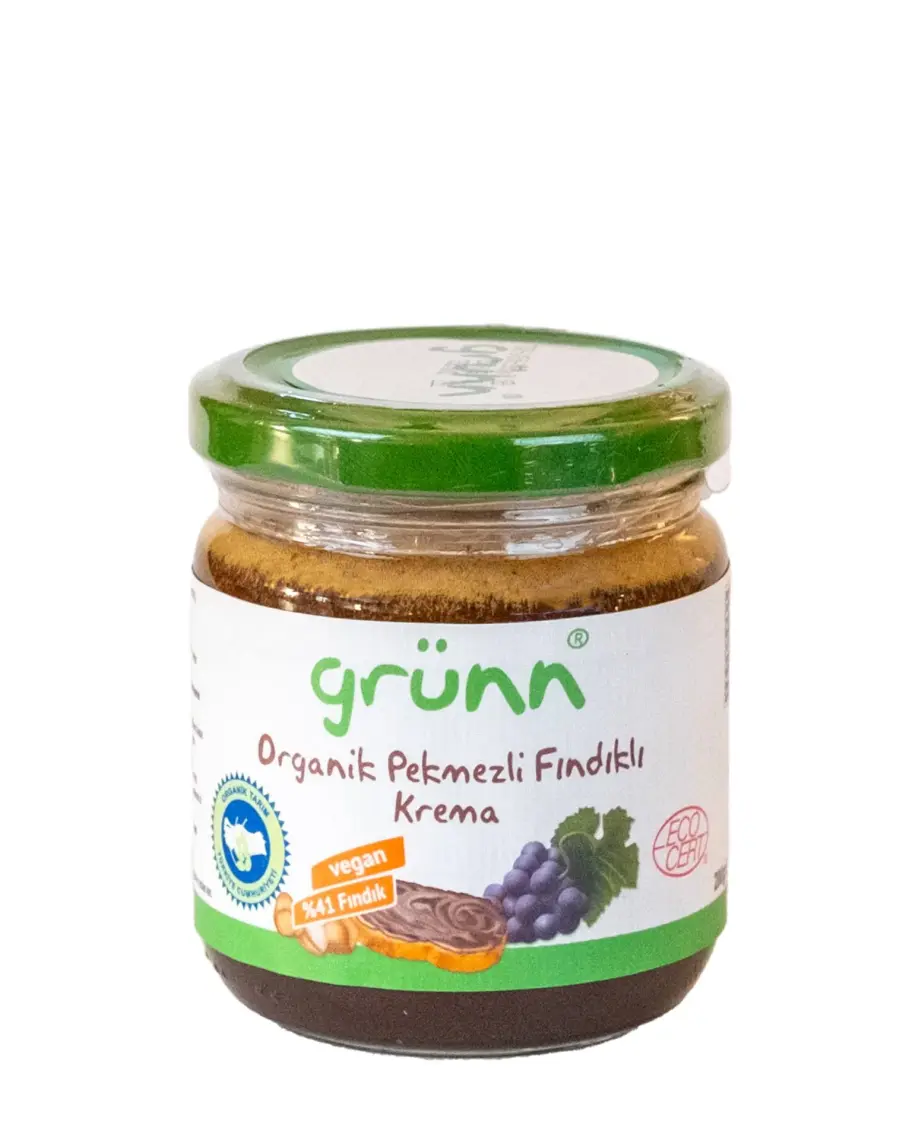 Grünn Organik Pekmezli Fındıklı Krema 200 gr