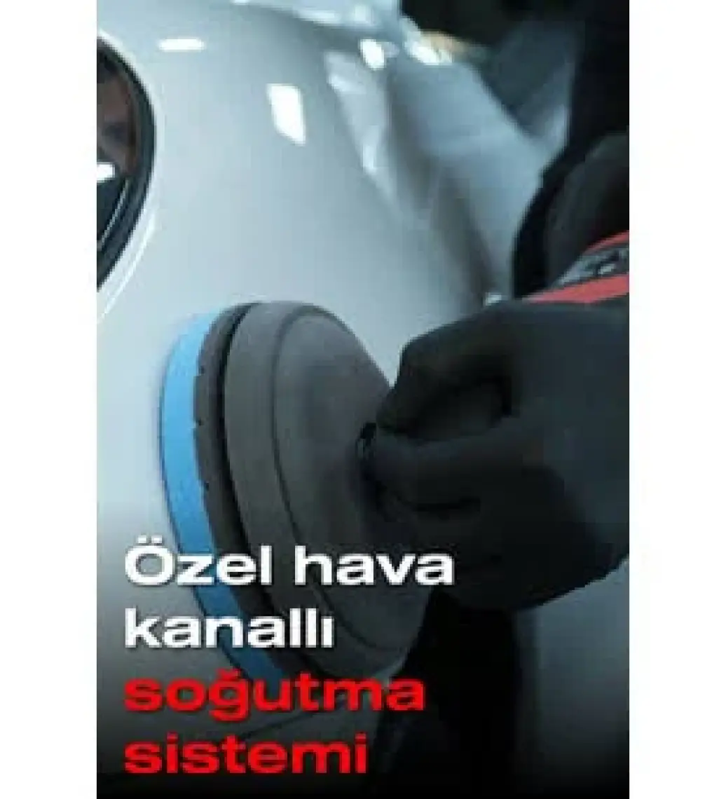 Nasiol Özel Hava Kanallı Polisaj Süngeri/Pedi-Ağır Çizik Giderici-150mm-Bordo-Araç Pasta Cila Pedi