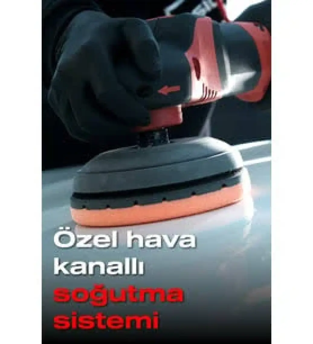 Nasiol Özel Hava Kanallı Polisaj Süngeri/Pedi-Orta Çizik Giderici-150mm-Turuncu-Araç Pasta Cila Pedi