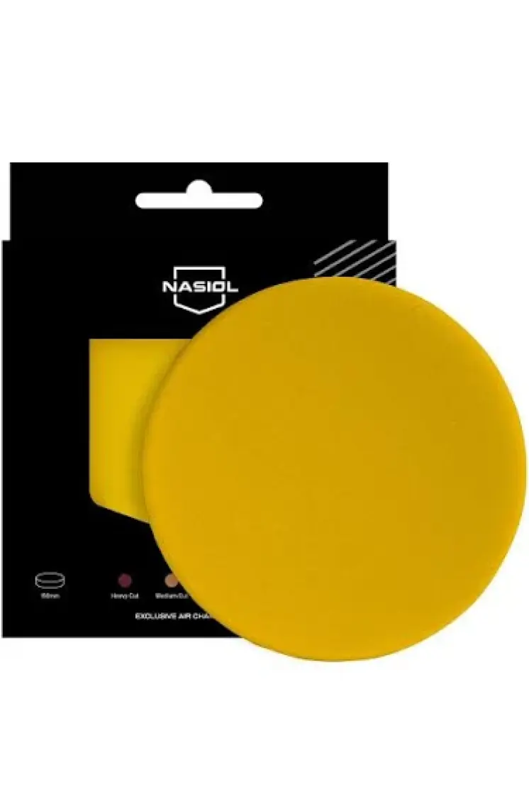 Nasiol Özel Hava Kanallı Polisaj Süngeri/Pedi-Ağır Çizik Giderici-150mm-Bordo-Araç Pasta Cila Pedi