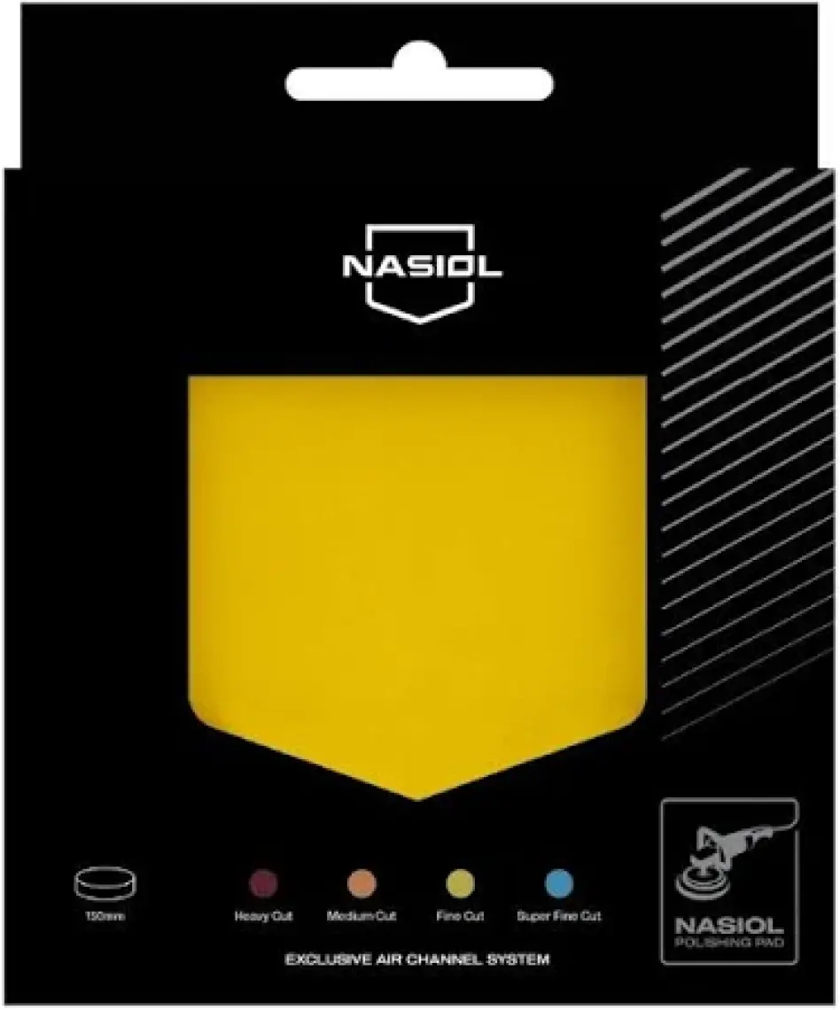 Nasiol Özel Hava Kanallı Polisaj Süngeri/Pedi-Ağır Çizik Giderici-150mm-Bordo-Araç Pasta Cila Pedi