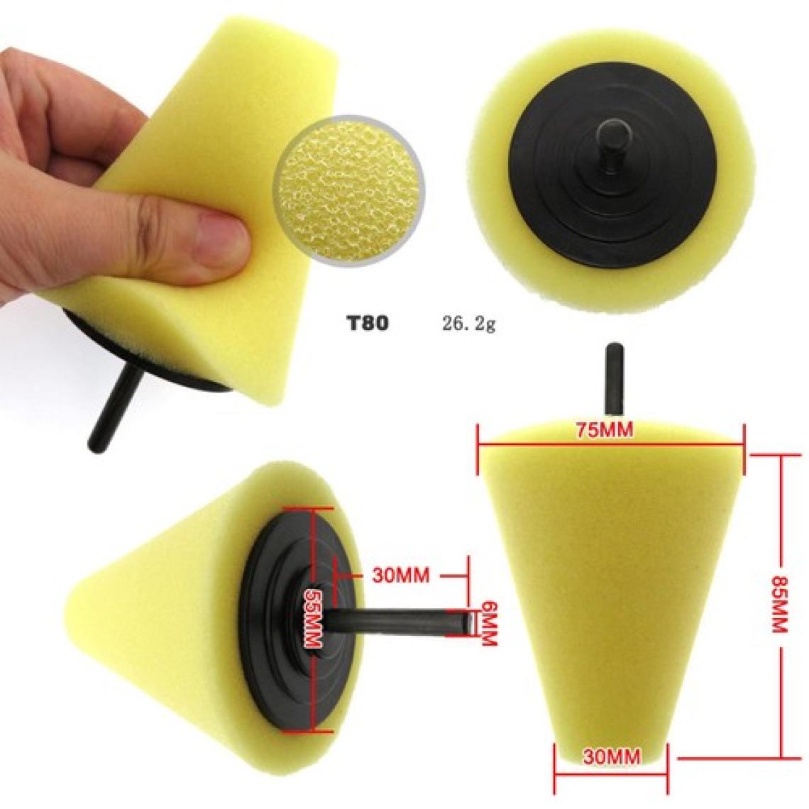 Badem10 Oto Araç Araba Jant Pasta Cila Çizik Giderici Yün Polisaj Süngeri Pedi 115 Mm Parlatma 14 Parça Seti