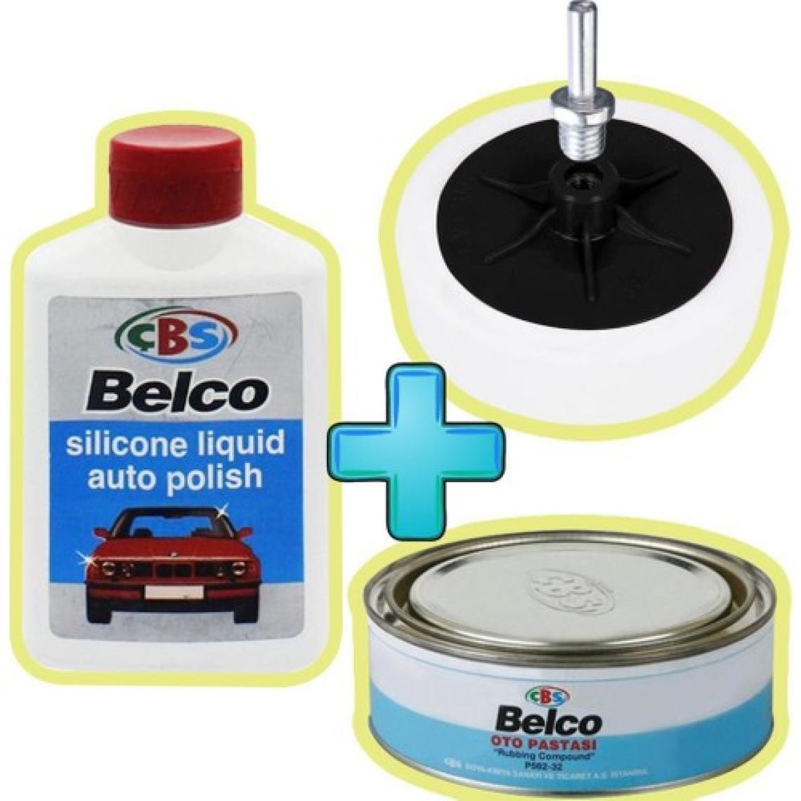Belco Oto Pastası 500 gr + Oto Cilası 250 ml + Matkap Aparatı 3'lü Paste Cila Set